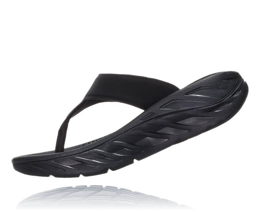 Hoka Australia One One ORA Recovery Flip - Womens Sandals Black - DXBQJ-7631